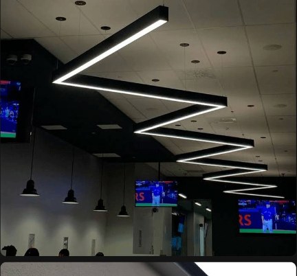 Commercial LED feature lighting installed by our team