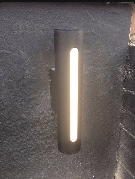 Modern exterior wall light installation